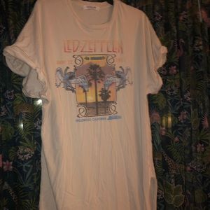 Free People Cream Led Zeppelin Tee Dress XL
